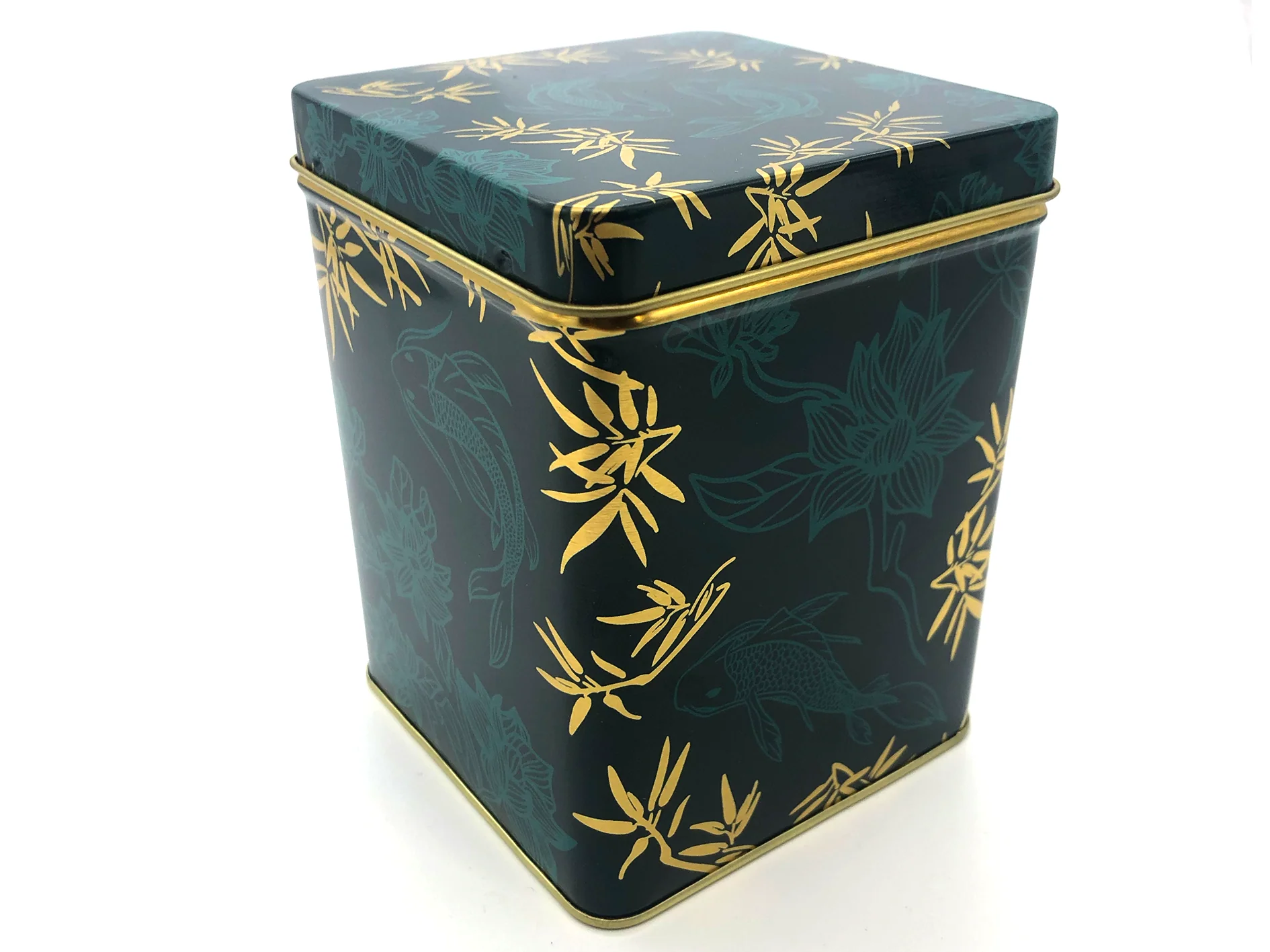 Koi Pond Tea Caddy